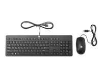 HP Slim - Ensemble clavier et souris - USB - Français - pour Chromebook 11MK G9; Chromebook x360; EliteBook 830 G8, 840 G8; EliteBook x360; Pro c645 T6T83AA#ABF