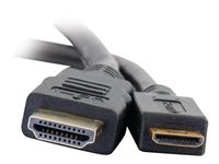 C2G Value Series 3m High Speed HDMI to HDMI Mini Cable with Ethernet - 4K - UltraHD - Câble HDMI avec Ethernet - HDMI mâle pour 19 pin mini HDMI Type C mâle - 3 m - noir 82009