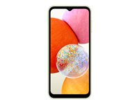 Samsung Galaxy A14 - 4G smartphone - double SIM - RAM 4 Go / Mémoire interne 64 Go - microSD slot - Écran LCD - 6.6" - 2408 x 1080 pixels - 3 x caméras arrière 50 MP, 5 MP, 2 MP - front camera 13 MP - vert clair SM-A145RLGUEUB