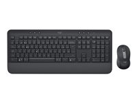 Logitech Signature MK650 Combo for Business - Ensemble clavier et souris - sans fil - Bluetooth LE - QWERTY - Italien - graphite 920-010996