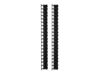 APC - Panneau d'agencement de câbles de rack - noir - 42U (pack de 2) - pour P/N: AR9300SP, AR9300SP-R, SMX3000HVTUS, SMX3000LVUS, SRT1000RMXLI, SRT1000RMXLI-NC AR7721