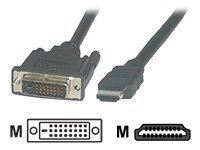 MCL Samar - Câble adaptateur - liaison double - HDMI mâle pour DVI-D mâle - 3 m MC381-3M