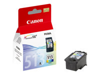 Canon CL-513 - Couleur (cyan, magenta, jaune) - original - coque avec sécurité - réservoir d'encre - pour PIXMA MP230, MP237, MP252, MP258, MP272, MP280, MP282, MP495, MP499, MX360, MX410, MX420 2971B009