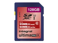 Integral UltimaPro X - Carte mémoire flash - 128 Go - UHS Class 1 / Class10 - SDXC UHS-I INSDX128G10-95/60U1