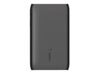 Belkin BOOST CHARGE - Banque d'alimentation - 5000 mAh - 2 connecteurs de sortie (USB, USB-C) - sur le câble : USB, USB-C - noir BPB004BTBK