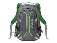 Dicota Active - Sac à dos pour ordinateur portable - 15.6" - gris, citron vert D31221