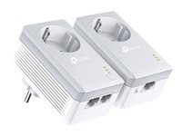 TP-Link TL-PA4022P KIT AV600 2-port Passthrough Powerline - Starter Kit - pont - Branchement mural TL-PA4022P KIT