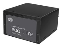 Cooler Master MasterWatt Lite 600 - Alimentation électrique (interne) - ATX12V 2.31 - 80 PLUS - CA 230 V - 600 Watt - PFC active MPX-6001-ACABW-ES