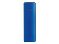 PNY PowerPack Curve 2600 - Banque d'alimentation - 2600 mAh - 1 A (USB) - sur le câble : Micro-USB - bleu P-B2600-1CURWB-RB