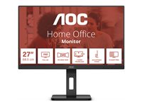 AOC 27E3QAF - Écran LED - 27" - 1920 x 1080 Full HD (1080p) @ 75 Hz - IPS - 1000:1 - 4 ms - HDMI, VGA, DisplayPort - haut-parleurs - noir texturé 27E3QAF