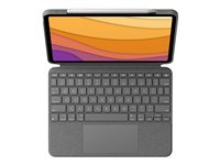 Logitech Combo Touch - Clavier et étui - avec trackpad - rétroéclairé - Apple Smart connector - AZERTY - Français - gris oxford - pour Apple 10.9-inch iPad Air (4ème génération, 5ème génération) 920-010298