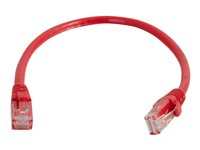 C2G Cat6 Booted Unshielded (UTP) Network Patch Cable - Cordon de raccordement - RJ-45 (M) pour RJ-45 (M) - 1.5 m - UTP - CAT 6 - moulé, sans crochet, bloqué - rouge 83447