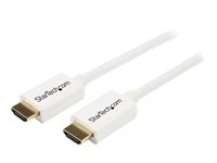 StarTech.com Câble HDMI haute vitesse Ultra HD 4k x 2k de 1m - Cordon HDMI vers HDMI CL3 pour installation murale - M/M - Blanc - Câble HDMI - HDMI (M) pour HDMI (M) - 1 m - double blindage - blanc HD3MM1MW