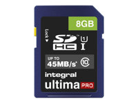 Integral UltimaPro - Carte mémoire flash - 8 Go - Class 10 - SDHC UHS-I INSDH8G10-45