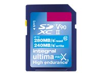 Integral UltimaPro X2 - Carte mémoire flash - 64 Go - Video Class V90 / UHS-II / Class10 - SDXC UHS-II INSDX64G-280/240U2