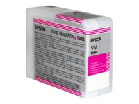 Epson - 80 ml - Magenta vif - original - cartouche d'encre - pour Stylus Pro 3880, Pro 3880 Mirage Edition, Pro 3880 Signature Worthy Edition C13T580A00