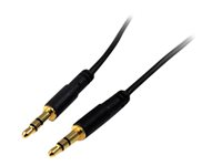 StarTech.com Câble jack audio de 3,5 mm - Cordon stéréo auxiliaire mince de 3 m - M/M (MU10MMS) - Câble audio - mini-phone stereo 3.5 mm mâle pour mini-phone stereo 3.5 mm mâle - 3 m - noir - pour P/N: KITBXAVHDPEU, KITBXAVHDPNA, KITBXAVHDPUK, KITBXDOCKPEU, KITBXDOCKPNA, KITBXDOCKPUK MU10MMS