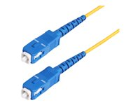 StarTech.com 100m (328ft) SC to SC (UPC) OS2 Single Mode Simplex Fiber Optic Cable, 9/125µm, 40G/100G, Bend Insensitive, Low Insertion Loss, LSZH Fiber Patch Cord - Cordon de raccordement - mode unique SC/UPC (M) pour mode unique SC/UPC (M) - 100 m - 2 mm - fibre optique - simplex - 9 / 125 micromètres - OS1/OS2 - sans halogène, passif, bi-directionnel - jaune SPSMSCSC-OS2-100M