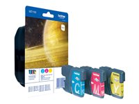 Brother LC1100 Rainbow Pack - Jaune, cyan, magenta - originale - coque avec sécurité - cartouche de toner - pour Brother DCP-385, 6690, MFC-490, 5490, 5890, 6490, 6890, 790, 990 LC1100RBWBPDR