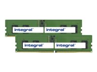 Integral - DDR5 - kit - 16 Go: 2 x 8 Go - DIMM 288 broches - 4800 MHz / PC5-38400 - CL40 - 1.1 V - mémoire sans tampon - non ECC IN5T8GNHWBXK2