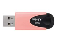 PNY Attaché 4 - Clé USB - 32 Go - USB 2.0 - corail pastel FD32GATT4PAS1KL-EF