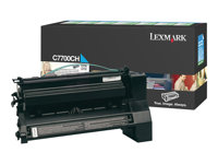 Lexmark - À rendement élevé - cyan - original - cartouche de toner LCCP, LRP - pour Lexmark C770dn, C770dtn, C770n, C772, C772dn, C772dtn, C772n, X772e, X772es C7700CH