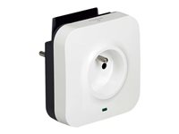 C2G - Adaptateur pour prise d'alimentation - alimentation (M) pour 3 pôles (France/Belgique), USB (alimentation uniquement), Micro-USB de type B (alimentation uniquement) (F) - parasurtenseur - blanc 80791