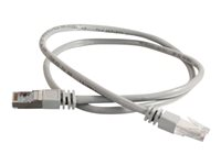 C2G Cat5e Booted Shielded (STP) Network Patch Cable - Cordon de raccordement - RJ-45 (M) pour RJ-45 (M) - 1 m - STP - CAT 5e - Moulé - gris 83750