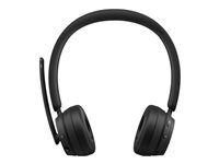 Microsoft Modern Wireless Headset - Micro-casque - sur-oreille - Bluetooth - sans fil - noir - commercial - Certifié pour Microsoft Teams 8JU-00003