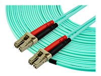 StarTech.com 15 m OM4 LC to LC Multimode Duplex Fiber Optic Patch Cable- Aqua - 50/125 - Fiber Optic Cable - 40/100Gb - LSZH (450FBLCLC15) - Cordon de raccordement - LC multi-mode (M) pour LC multi-mode (M) - 15 m - fibre optique - duplex - 50 / 125 microns - OM4 - turquoise 450FBLCLC15