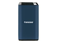 Transcend ESD410C - SSD - chiffré - 2 To - externe (portable) - USB (USB-C connecteur) - AES 256 bits - bleu foncé TS2TESD410C