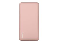 Belkin Pocket Power - Banque d'alimentation - 5000 mAh - 2.4 A (USB) - sur le câble : Micro-USB - rose gold F7U019BTC00