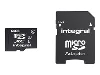 Integral Action Camera - Carte mémoire flash (adaptateur microSDXC vers SD inclus(e)) - 64 Go - Class 10 - microSDXC UHS-I INMSDX64G10-ACTION