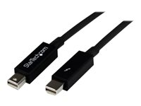 StarTech.com Câble Thunderbolt de 50 cm M/M Noir - Cordon Thunderbolt pour Apple® Mac®, MacBook Pro® etc - 2x Thunderolt (Mâle) - Noir - Câble Thunderbolt - Mini DisplayPort (M) pour Mini DisplayPort (M) - Thunderbolt 2 - 50 cm - noir TBOLTMM50CM