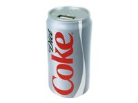 Urban Factory Coca-Cola Light - Banque d'alimentation - 2000 mAh - 1 A - 2 connecteurs de sortie (2 x USB) - gris COKE-PWCANS-20-D