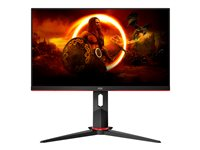 AOC Gaming Q24G2A/BK - Écran LED - jeux - 24" (23.8" visualisable) - 2560 x 1440 QHD @ 165 Hz - IPS - 1000:1 - 1 ms - HDMI, DisplayPort - haut-parleurs - noir, rouge Q24G2A/BK