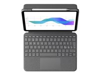 Logitech Folio Touch - Clavier et étui - avec trackpad - rétroéclairé - Apple Smart connector - QWERTY - Pan Nordic - graphite - pour Apple 11-inch iPad Pro (1ère génération, 2e génération) 920-009750