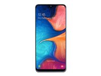 Samsung Galaxy A20e - 4G smartphone - double SIM - RAM 3 Go / Mémoire interne 32 Go - microSD slot - Écran LCD - 5.8" - 1560 x 720 pixels - 2x caméras arrière 13 MP, 5 MP - front camera 8 MP - blanc SM-A202FZWDXEF