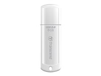 Transcend JetFlash 370 - Clé USB - 8 Go - USB 2.0 - blanc TS8GJF370