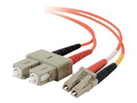 C2G LC-SC 50/125 OM2 Duplex Multimode PVC Fiber Optic Cable (LSZH) - Câble réseau - SC multi-mode (M) pour LC multi-mode (M) - 20 m - fibre optique - duplex - 50 / 125 microns - OM2 - sans halogène - orange 85490