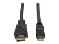 Eaton Tripp Lite Series High-Speed HDMI to Mini HDMI Cable with Ethernet (M/M), 6 ft. - Câble HDMI avec Ethernet - HDMI mâle pour 19 pin mini HDMI Type C mâle - 1.8 m - double blindage P571-006-MINI