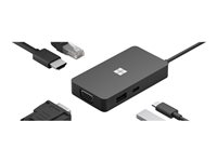 Microsoft USB-C Travel Hub - Station d'accueil - USB-C - VGA, HDMI - 1GbE - commercial 1E4-00002