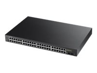 Zyxel GS1900-48HP - Commutateur - intelligent - 24 x 10/100/1000 + 24 x 10/100/1000 (PoE+) + 2 x Gigabit SFP - de bureau, Montable sur rack, fixation murale - PoE+ (170 W) GS1900-48HP-EU0101F