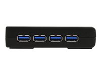 StarTech.com Hub USB 3.0 à 4 ports - Concentrateur USB SuperSpeed - Noir - Concentrateur (hub) - 4 x SuperSpeed USB 3.0 - de bureau ST4300USB3EU