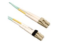 Tripp Lite 10M 10Gb Duplex Multimode 50/125 OM3 LSZH Fiber Optic Patch Cable LC/LC Aqua 33' 33ft 10 Meter - Cordon de raccordement - multi-mode mini-LC (M) pour LC multi-mode (M) - 10 m - fibre optique - 50 / 125 microns - OM3 - turquoise N836-10M