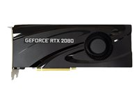 PNY GeForce RTX 2080 Blower - Carte graphique - GF RTX 2080 - 8 Go GDDR6 - PCIe 3.0 x16 - HDMI, 3 x DisplayPort, USB-C - noir VCG20808BLMPB