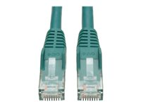 Tripp Lite 20ft Cat6 Gigabit Snagless Molded Patch Cable RJ45 M/M Green 20' - Cordon de raccordement - RJ-45 (M) pour RJ-45 (M) - 6.1 m - UTP - CAT 6 - moulé, sans crochet, bloqué - vert N201-020-GN