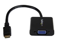 StarTech.com Mini HDMI® to VGA Adapter Converter for Digital Still Camera / Video Camera - 1920x1080 - Mini HDMI Male to VGA HD15 Female (MNHD2VGAE2) - Convertisseur vidéo - HDMI - VGA - noir MNHD2VGAE2