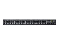 Dell Networking S3148P - Commutateur - C3 - Géré - 48 x 10/100/1000 (PoE+) + 2 x 10 Gigabit SFP+ + 2 x SFP Gigabit combiné - flux d'air de l'avant vers l'arrière - Montable sur rack - PoE+ (30.8 W) - Dell Smart Value - avec 1 an de Dell ProSupport 210-AIMP