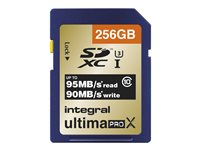 Integral UltimaPro X - Carte mémoire flash - 256 Go - UHS Class 3 / Class10 - SDXC UHS-I INSDX256G10-95/90U1